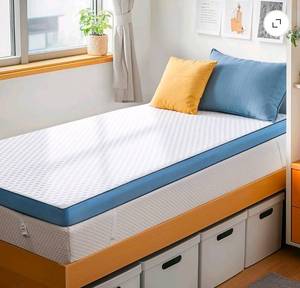 lot 19896 image: 3 Inch Firm Mattress Topper Twin XL, Cooling Gel-Infused & Bamboo Charcoal Memory Foam Bed Topper for Pressure Relief, High-Density Mattress Pad with Removable Cover - Retail $85