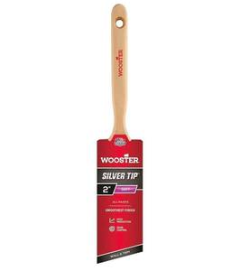 lot 19924 image: Wooster Brush 5221-2 Tip Angle Sash Paintbrush, 2-Inch, 2 Inch, White,Silver (Pack of 6) - Retail $59