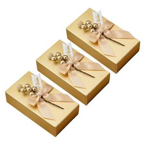lot 19930 image: Rodvanvo 20PCS Champagne Gold Gift Box Bow Tree Fruit Decorative Candy Box Birthday, Wedding Party Supplies Square Gift Boxes For Candies (Champagne Gold Large) - Retail $16