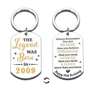 lot 19967 image: Sweet 16 Gifts for Girls Boys 16th Birthday Gifts for Boys Cool Gifts for 16 Year Old Girls Happy Birthday Keychains for Son Daughter Teens Friend Born in 2009 Keychain 2009 Bday Gifts for Her Him - Retail $15
