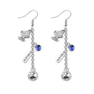 lot 19972 image: OKEYCH Football TV Show Inspired Gift Believe Earrings Football Club Jewelry Cosplay Merch (Believe E) - Retail $14