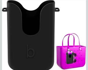 lot 19980 image: Silicone Phone Holder for Bogg Bags, Compatible Phone Case Attachment, Beach Tote Bag Accessory �� Ideal Holder for Bogg & Similar Beach Bags (Black)  - Retail $0