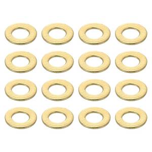 lot 19988 image: uxcell 200Pcs Brass Flat Washers, M2.5x5x0.4mm Brass Washer Seal Gaskets Flat Ring for Screws Bolts Machinery Repair, Outdoor Construction - Retail $7