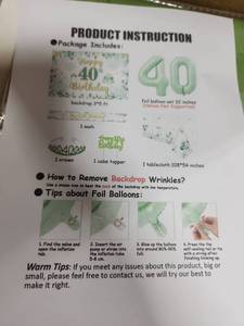 lot 20018 image: Sage Green 40th Birthday Decorations - Retail $0