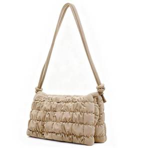 lot 20090 image: NAARIAN Shoulder Bag for Women, Small Puffer Crescent Hobo Bag, Trendy Waterproof Clutch with Magnetic Closure, Cute Everyday Purse(Beige)