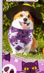 lot 20092 image: Amylove 120 Pcs Dog Bandanas Bulk Holiday Triangle Dog Pack Puppy Kerchief Bandana Adjustable Summer Pet Scarf for Pet Cat Costume Accessories Decor(Pumpkin) - Retail $0