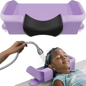 lot 20098 image: Lifewit Hair Washing Station Neck Support for Kids, Shampoo Buddy, Purple - Retail $37