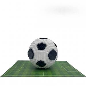 lot 20108 image: Kadablk Soccer Ball Building Blocks Set, 2026 World Soccer Ball Cup Them 1400PCS,Black and White, 3D Brick Construction - Retail $22