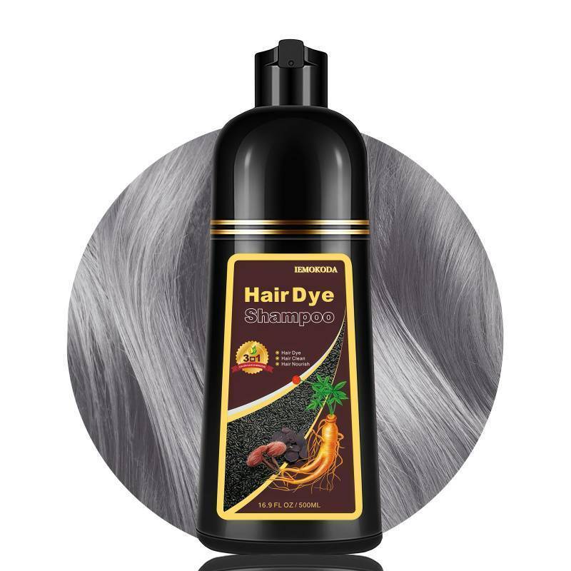 lot 56572 image: Silver Gray Hair Dye Shampoo, Instant Hair Color Shampoo, Colors in Minutes, Long Lasting Silver Hair Dye, Champu Para Canas - Retail $20