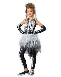 lot 18099 image: Seasons Halloween Girls Ghostly Skeleton Costume (S(4-6)) - Retail $26