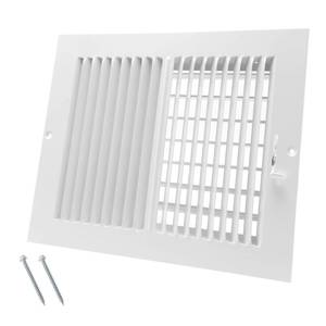 lot 18112 image: 10 x 8 Inch Duct Opening Air Vent Covers for Wall or Ceiling - High Airflow 2 Way Steel Ventilation - Adjustable WallCeiling Register, 11-34 Inch x 9-34 Inch Overall Dimensions (bents) - Retail $18