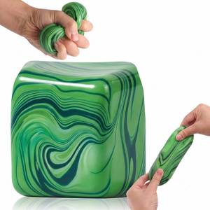 lot 18131 image: 1 Pack Fidget Toys Squishy Stress Cube, Stress Balls for Kids Adults Squishies Stress Relief, Ice Sugar Sensory Toys for Kids with Autism, Fidgets for Classroom Prize Toys(Green,1 Pack) - Retail $5