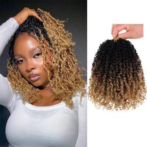 lot 18143 image: 9 packs Yanky Twist Crochet Hair - (81012inch)3,Ombre Blonde,Pre-Looped Yankee Twist Mini Passion Twist,Pre-Twisted Micro Spring Twist,Synthetic Curly Crochet Hair Extensions��OT1B27#�� - Retail $24