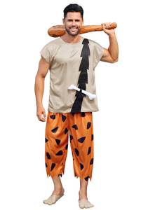 lot 18176 image: 3 Pcs Men Bam Costume Movie Cosplay Retro Shirt Orange Pants XL - Retail $37