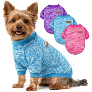 lot 18228 image: 3 Pack Dog Sweaters for Small Dogs Girl Boy Winter Fleece Clothes Warm Soft Dog Sweatshirt Outfit for Dogs Cats Pet Apparel - Retail $17
