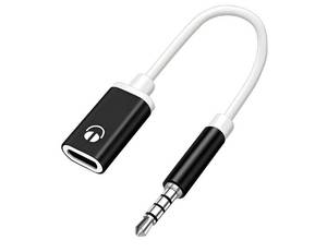 lot 18234 image: USB C to 3.5mm Audio Adapter, Noise Cancelling Headphone Jack Converter for Smartphones, Tablets, Laptops and Type-C Devices (Black) - Retail $7