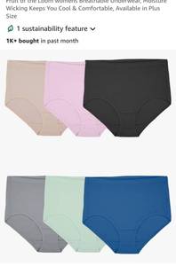 lot 18237 image: Fruit of the Loom Breathable Cotton Stretch Mesh 6 Briefs size 9 2xl - Retail 30