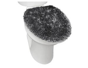 lot 18238 image: Town & Country Basics Toilet Lid Cover 18.5 x 19.6 Dark Grey - Retail $15