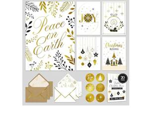 lot 18241 image: Festive Christian Theme Christmas Cards 12 Greeting Card Set - Retail $20