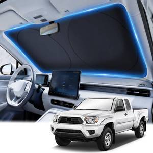 lot 18249 image: 300T Double-Layer Design Universal Car Windshield Sun Shade, Foldable Reflective for Windshield & Window Shades, Car Interior Accessories (69 L x 35 W) - Retail $8