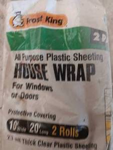 lot 36190 image: All purpose plastic sheeting house wrap