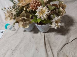 lot 36281 image: Beautiful artificial flowers with very sturdy Vases