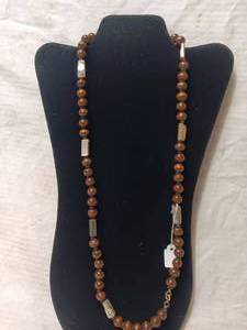 lot 38054 image: Wooden Beaded Necklace
