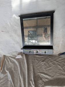 lot 36142 image: Black framed Mirror