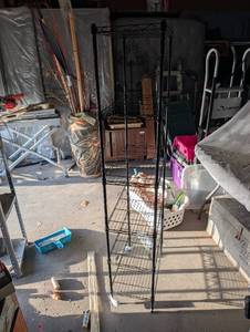 lot 36147 image: Black Steel wire shelf