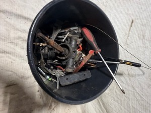 lot 36216 image: Bucket Full of Misc Tools, Hardware, Screws & More.