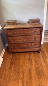 lot 52329 image: Wood Dresser 3-Drawer Chest with Two Small Top Boxes