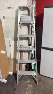 lot 52335 image: 6-Step Aluminum Step Ladder with Handrails