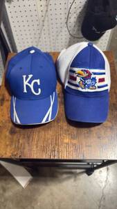 lot 52338 image: Kansas Jayhawks KU Baseball Caps 2-Pack Blue White