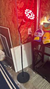 lot 52342 image: Red LED Par Light 18 LED Fixture Floor Stand