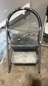 lot 52343 image: 2-Step Folding Ladder with Black Handle
