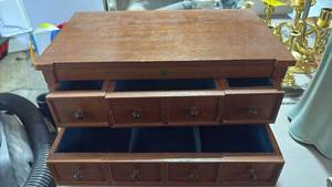 lot 52351 image: Wooden Jewelry Box 8 Drawer Storage Organizer