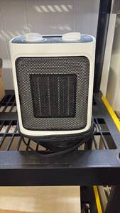 lot 52361 image: Portable Ceramic Space Heater with Thermostat and Heat Setting Controls