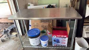 lot 52378 image: Stainless Steel Work Table with Undershelf