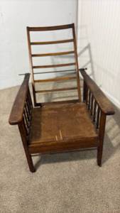 lot 52383 image: Wood Ladder Back Armchair with Seat