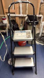lot 52385 image: Cosco 3 Step Folding Step Stool 250 lb Load Capacity