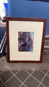 lot 52401 image: Canals by Martin Roberts Framed Print Venice