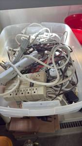 lot 52428 image: Lot of Power Strips, Extension Cords and Cables