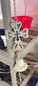 lot 52430 image: Ornamental Cross Wind Chime with Bell