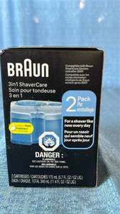 lot 2005 image: Braun 3in1 ShaverCare Cartridge 2-Pack 170 mL Lemon Fresh
