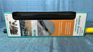 lot 2022 image: Rubber Broom with Squeegee 2 PC Set Extends 35 IN to 61 IN