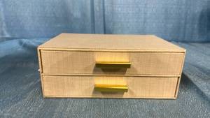 lot 2131 image: 2 Drawer Box Off-White.