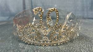 lot 2147 image: Tiara Crown 10th Birthday with Beaded Details