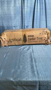 lot 3001 image: Artificial Cedar Tree 90cm 3FT Kunstliche Pflanzen