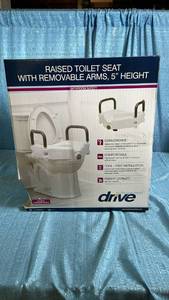 lot 3016 image: Drive Raised Toilet Seat with Removable Arms 5 Height