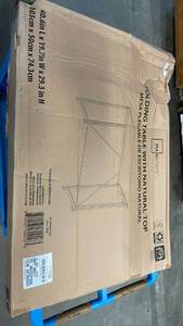 lot 3021 image: Mainstays Folding Table 40.6in L x 19.7in W x 29.3in H Natural Top